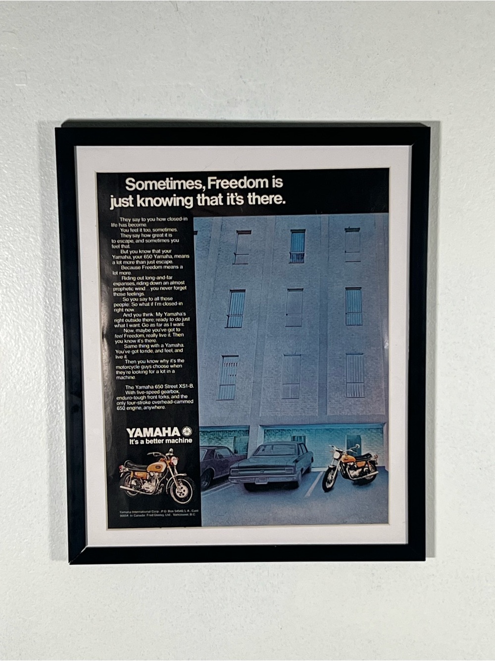 Yamaha Vintage Poster Art Print Framed Advertisement Retro Home Decor